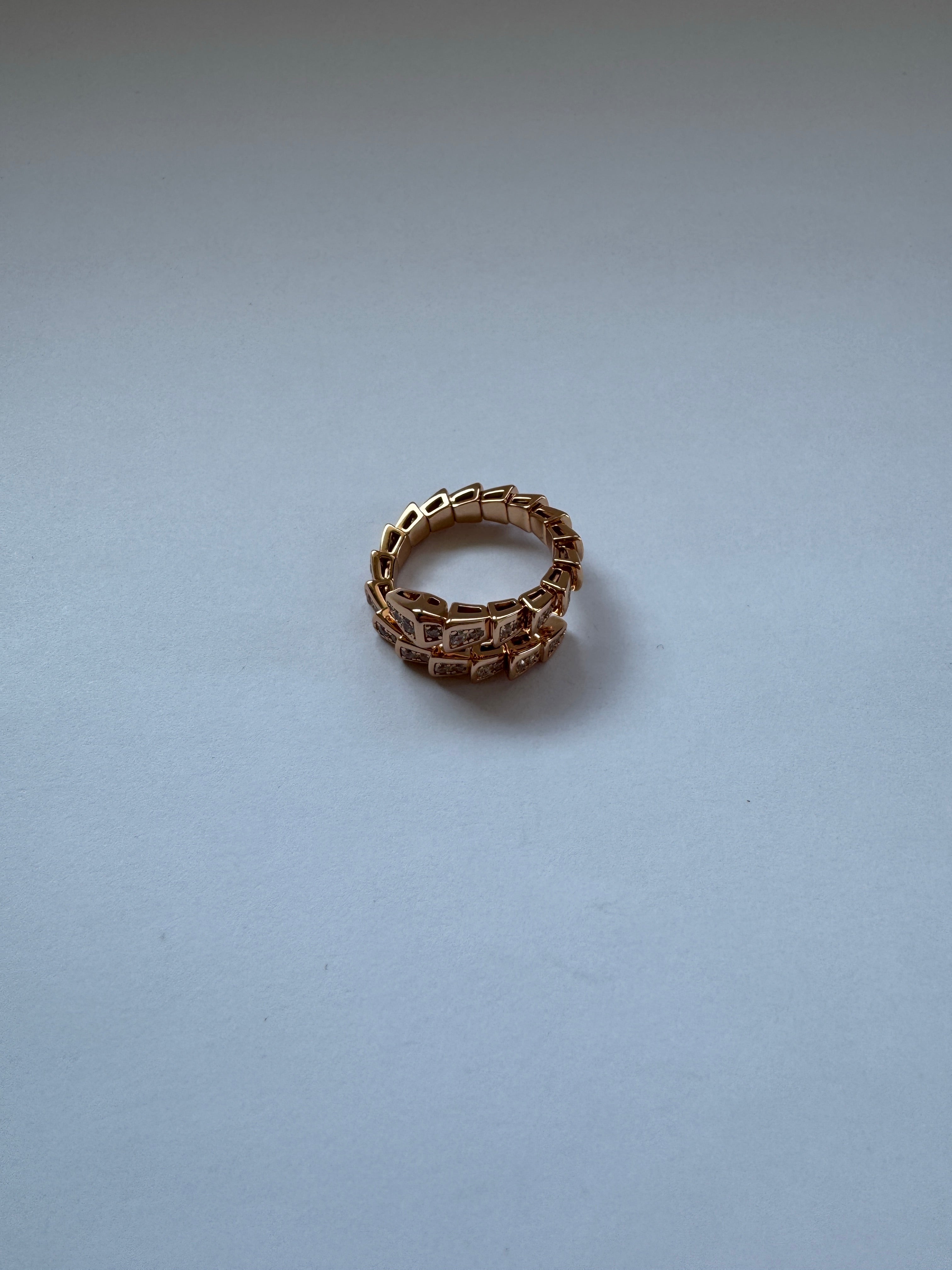 Single Golden Serpent Ring