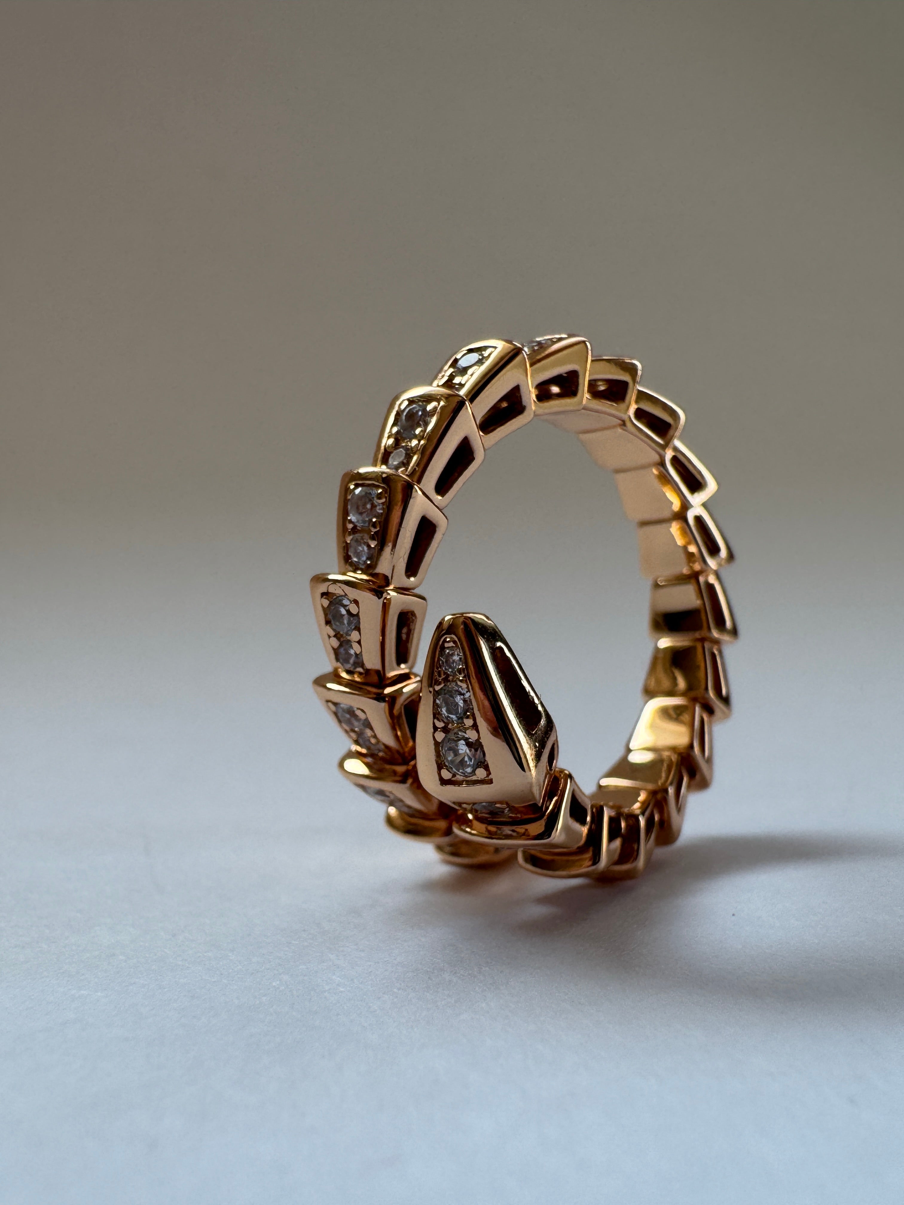 Single Golden Serpent Ring