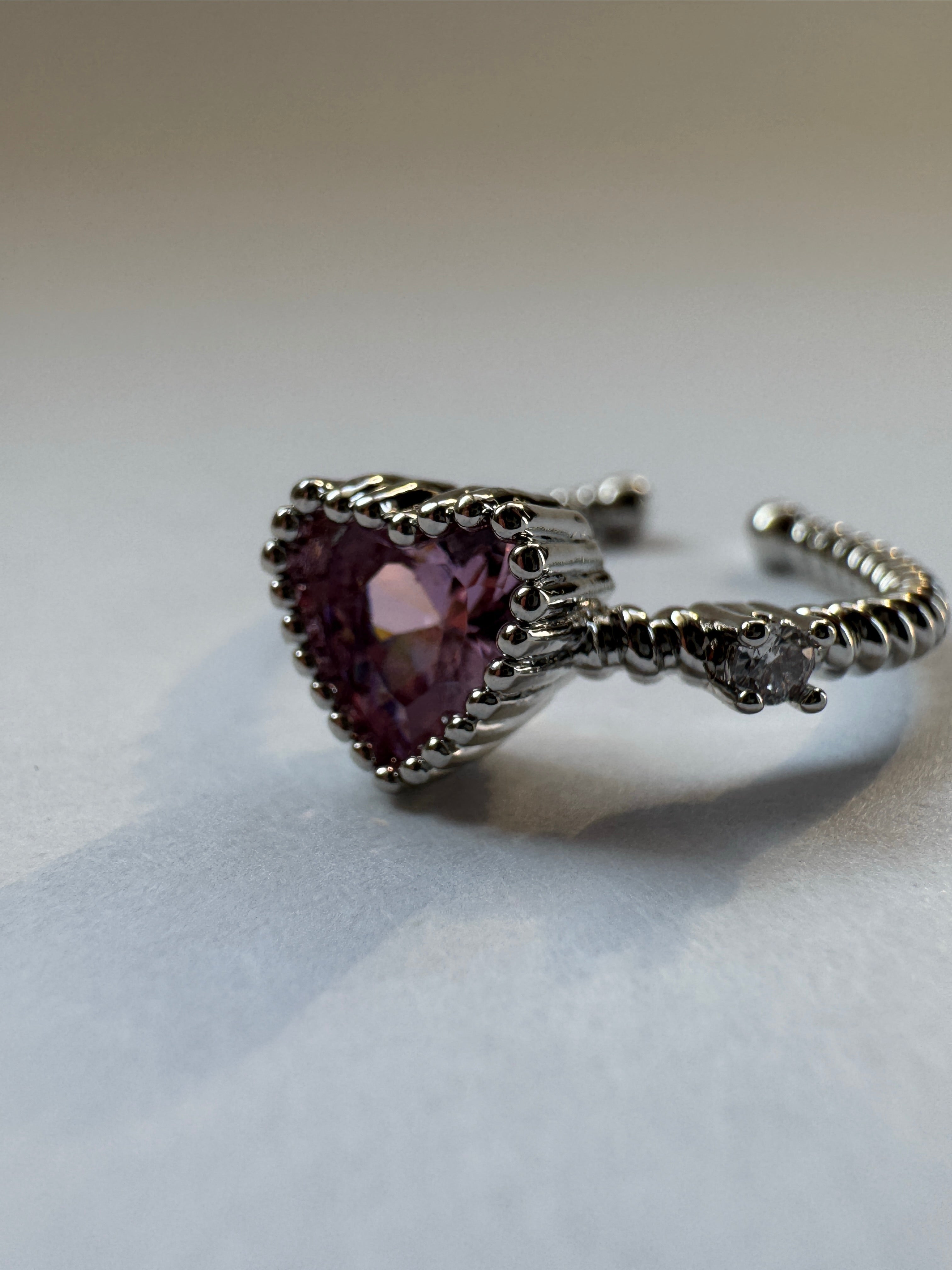 Crystal Heart Ring