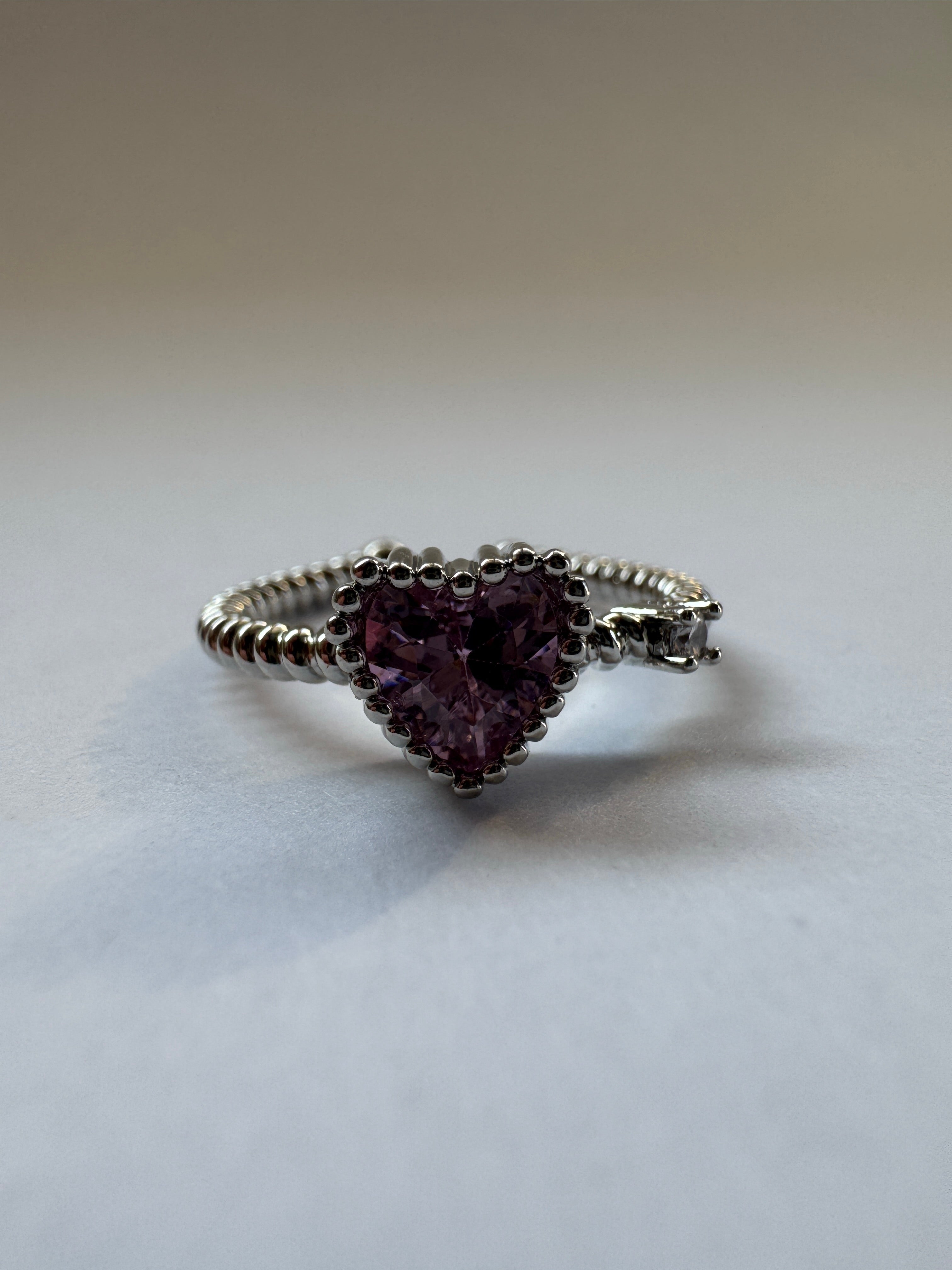 Crystal Heart Ring