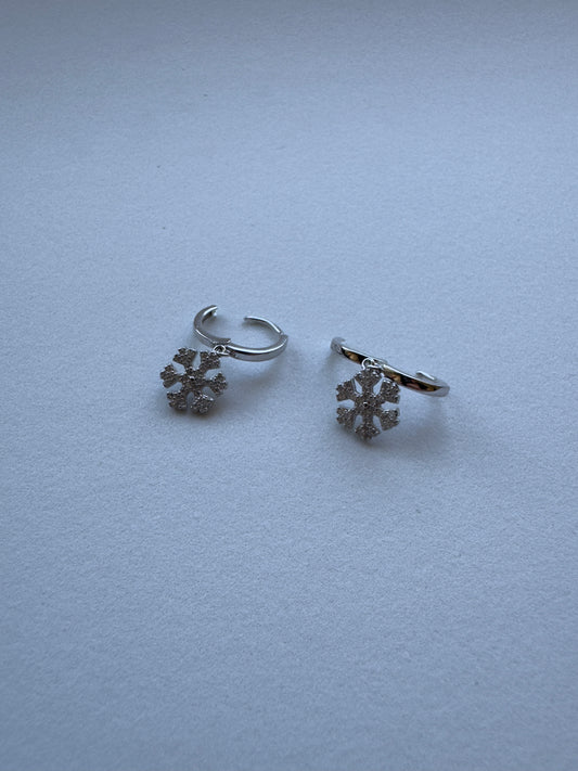 Snowflake Silver Earrings