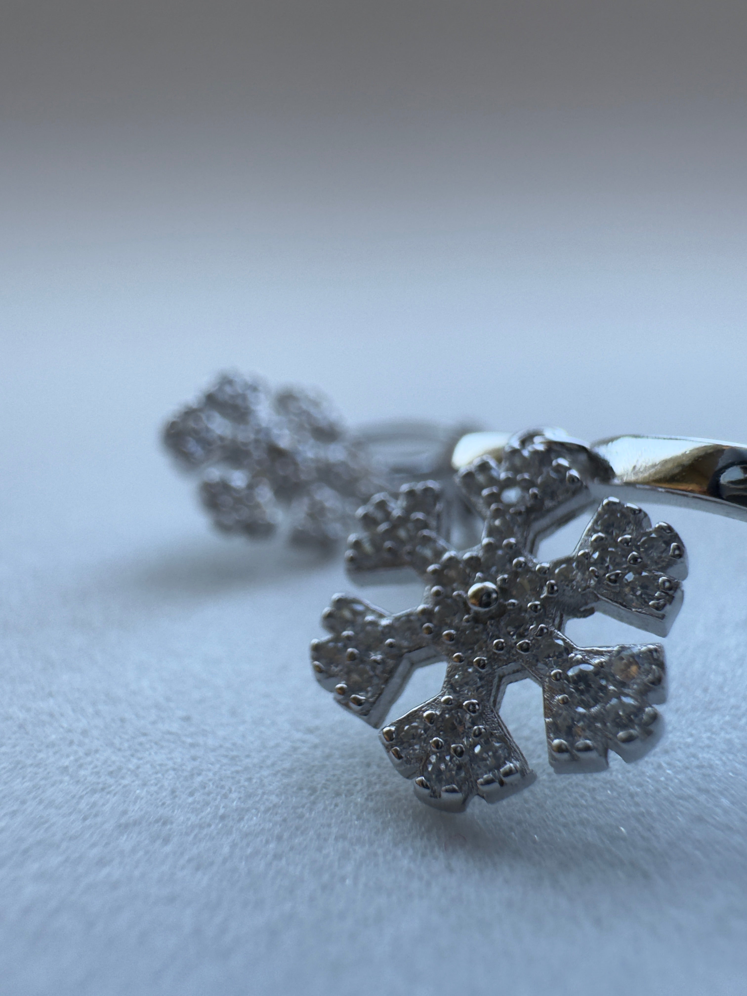 Snowflake Silver Earrings