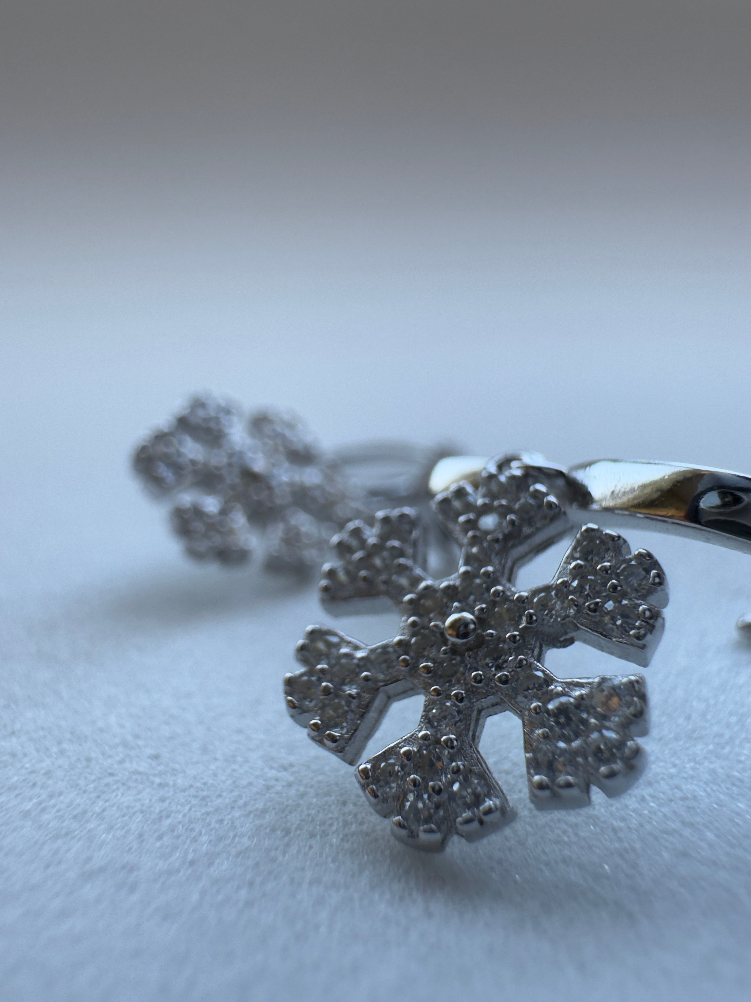 Snowflake Silver Earrings