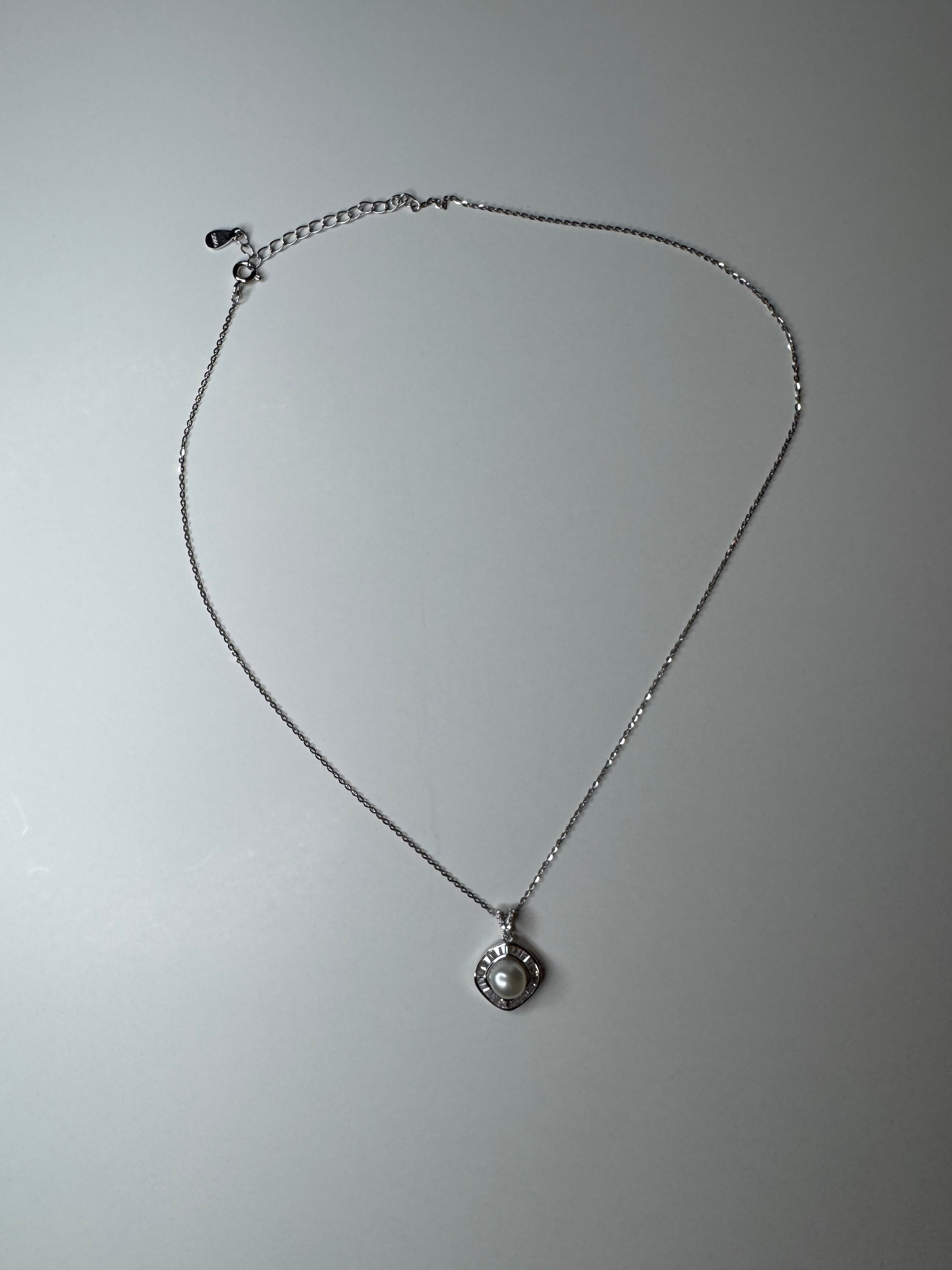 Aurora Drape Silver Necklace