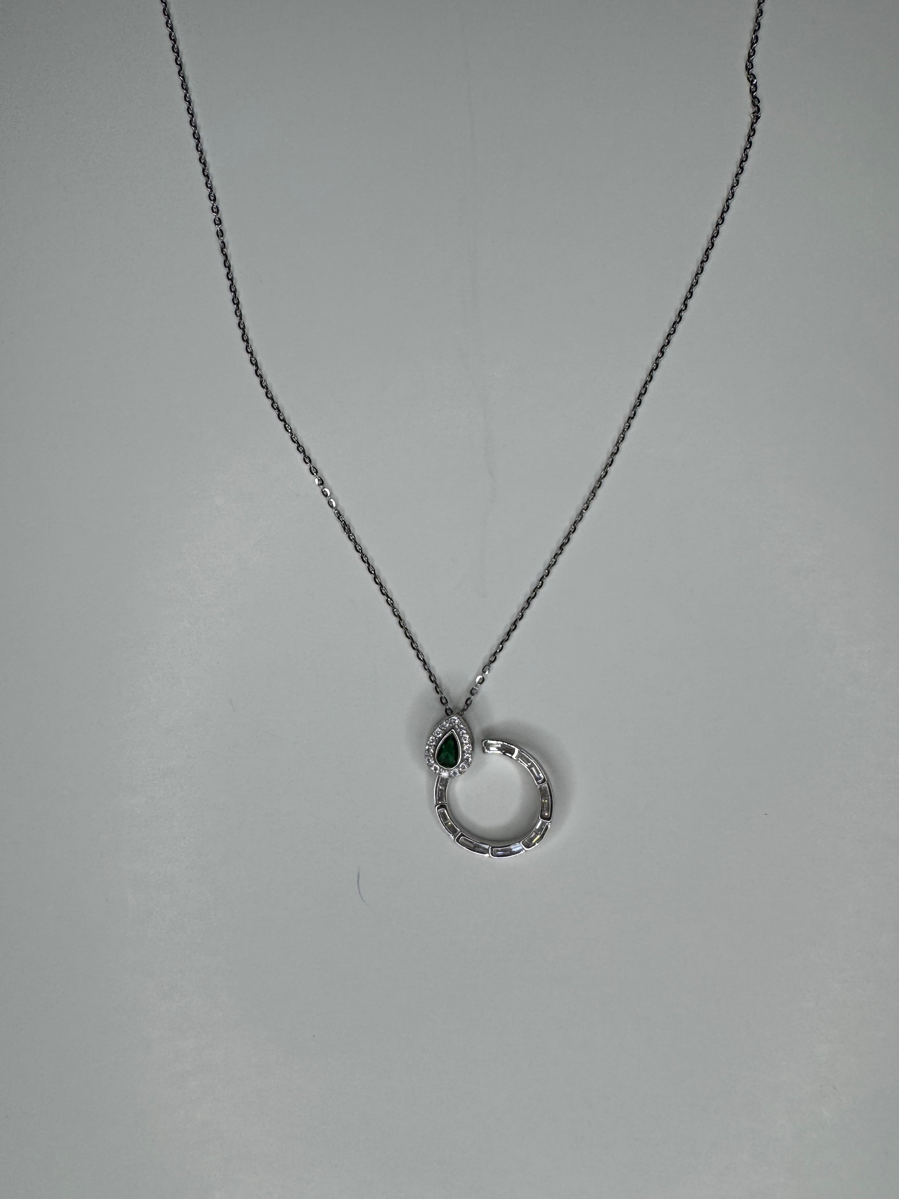 Delicate Halo Silver Necklace