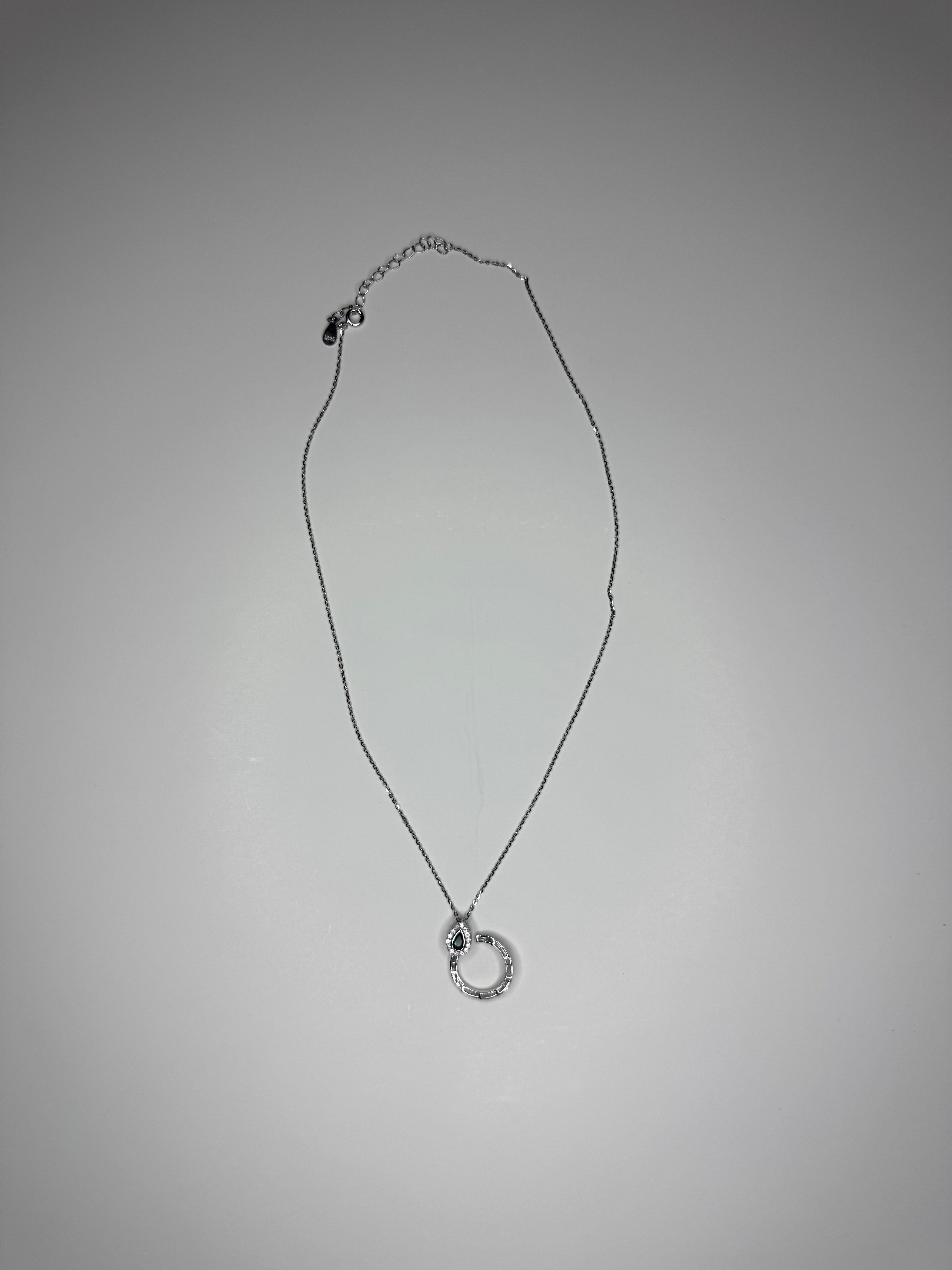 Delicate Halo Silver Necklace